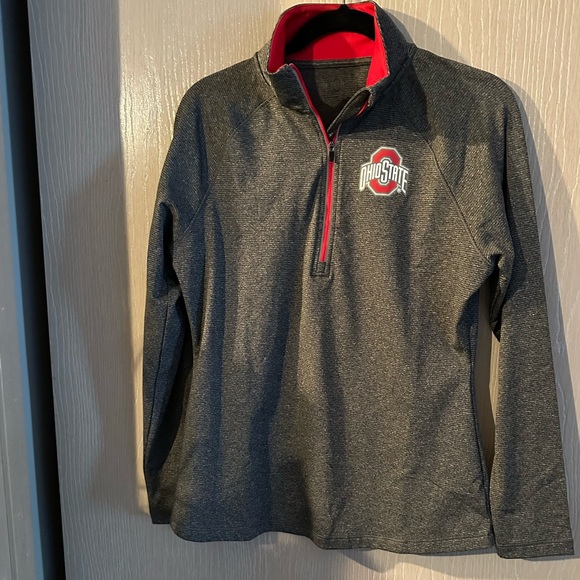 Ohio State Gray Quarter-Zip Pullover - Picture 1 of 5